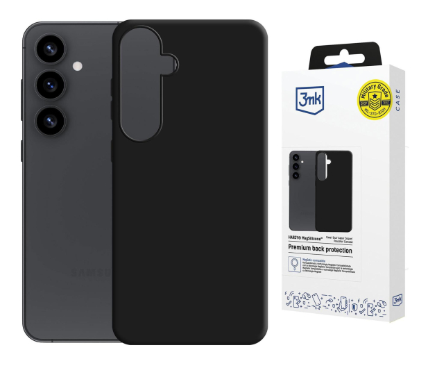 3mk Hardy MagSilicone Black do Galaxy S25+ - 1344459 - zdjęcie